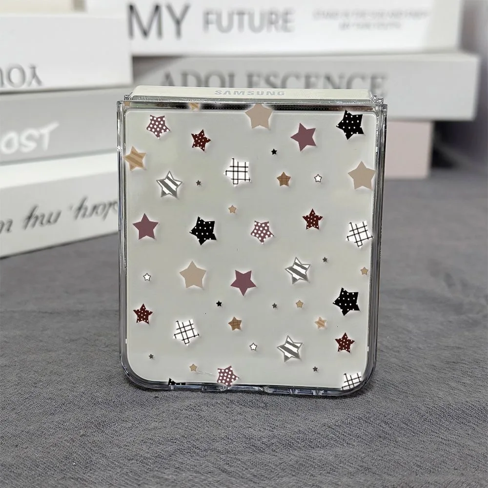 Vibrant Colorful Stars Print Phone Case – Clear Folding Cover