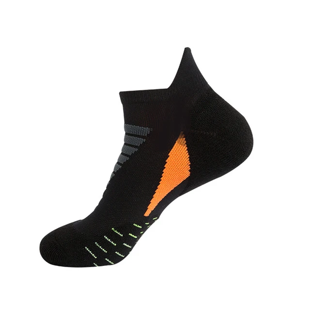 Men Women Fitness Basketball Running Bike Cycling Hiking Sport Socks Outdoor Football Soccer Compression Socks Trekking Socks Black Orange