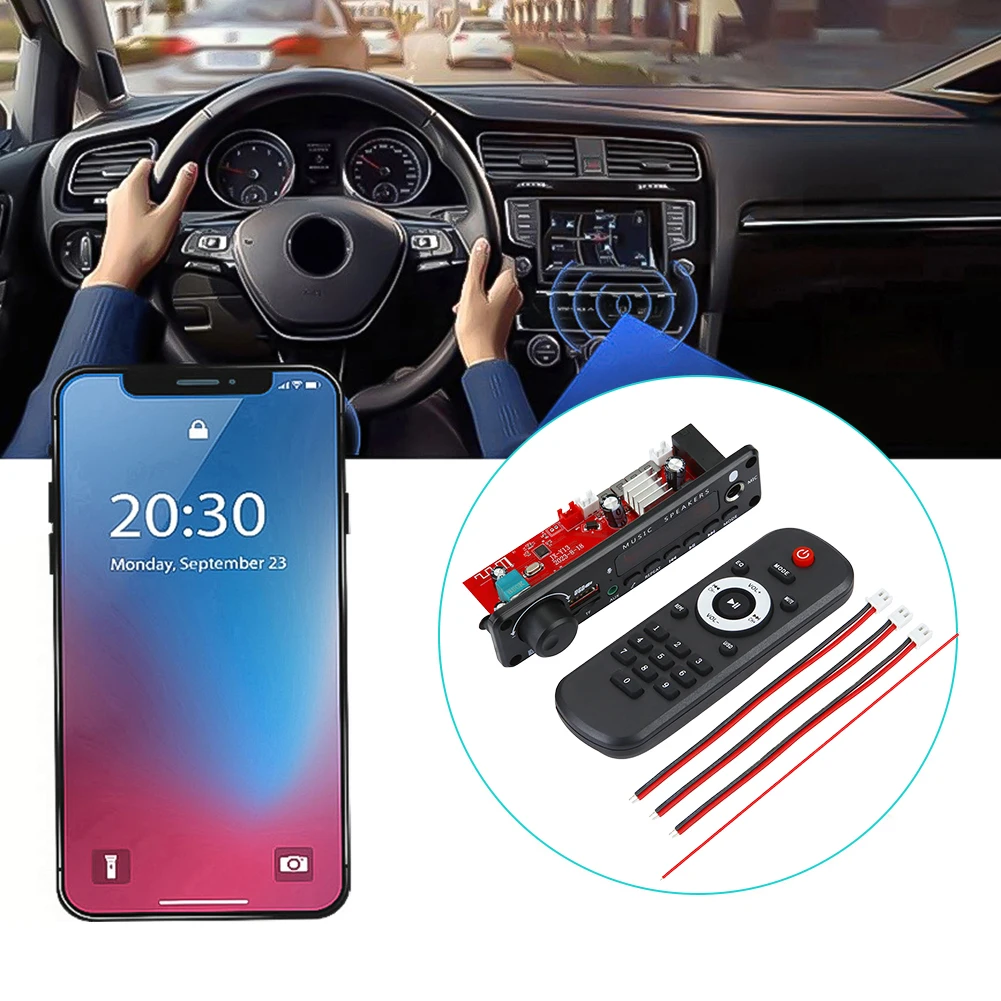 150W 앰프 오디오 MP3 플레이어 6.5mm 마이크 블루투스 호환 5.0 FM 라디오 모듈 TF USB MP3 WMA 오디오 보드(리모컨 포함)