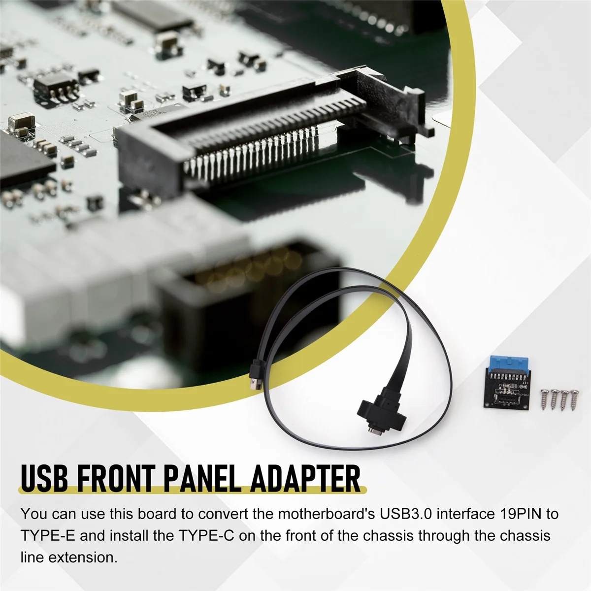 T28C USB 3.1 유형 C 전면 패널 헤더 연장 케이블 50cm, USB 3.1 유형 E - USB 3.1 유형 C 케이블, Gen 2 10Gbps 케이블