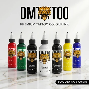 Inchiostro per tatuaggi professionale da 120 ml, pigmento multicolore per tatuaggi fai da te, inchiostro per pratica di tatuaggio, pittura per body art per tatuatori