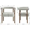 Set of 2 Modern Barrel Dining Chairs Comfortable Upholstered Armrest Accent Chair Dining Living Room Furniture 3