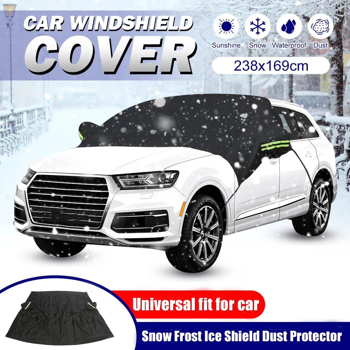 Couverture de pare-soleil de voiture imperméable pour SUV, couvertures  automatiques extérieures de neige, auvent d'ombre de grêle, accessoire de  protection de pare-brise extérieur - AliExpress