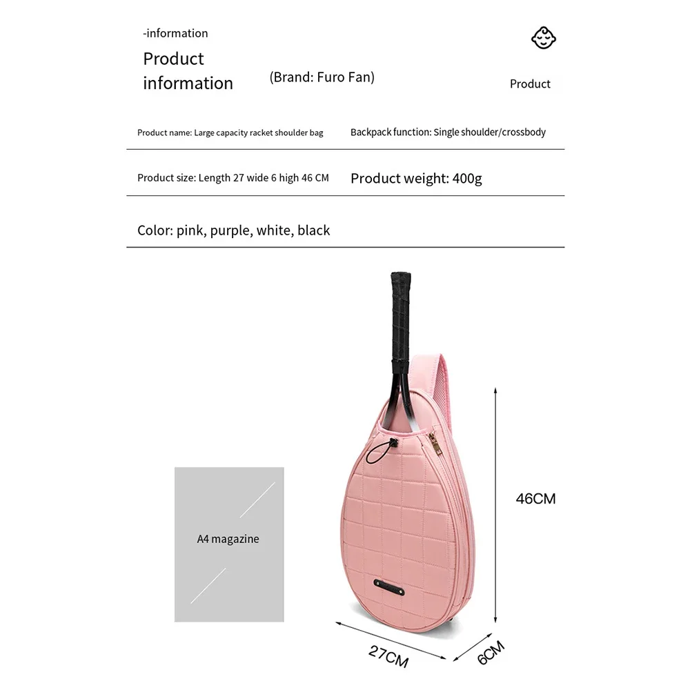 Luxuriöse Tennistasche mit geräumigem Innenraum