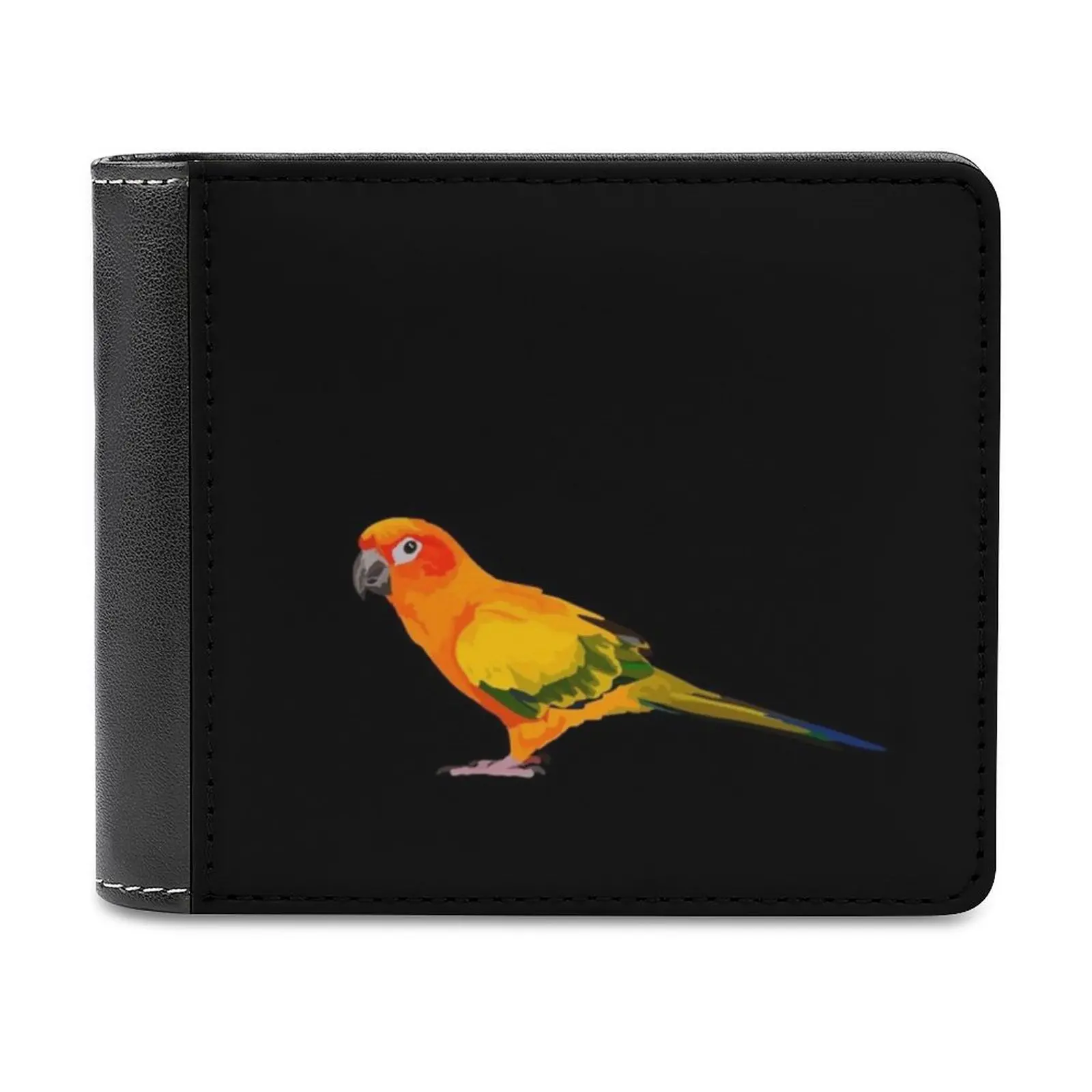 

S Is For Sun Conure Men's Wallet Leisure Travel Lightweight Portable Wallets Short Style Male Purse Sun Conure Conure Parrot