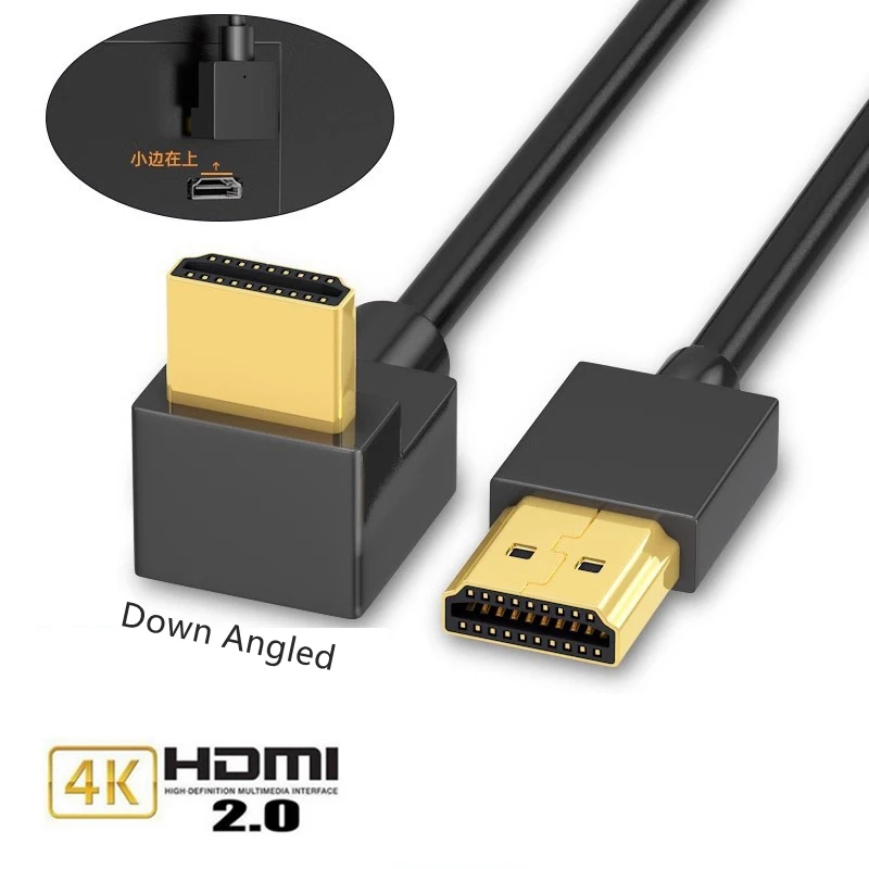 High-Speed Angled DisplayPort Cable with 8K HDR Support
