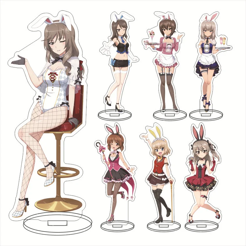 15 см Фигурки из аниме «девочки и панцер», Nishizumi Miho Saori Takebe Isuzu Hana, косплей, семейная тарелка, настольное украшение, стоячий