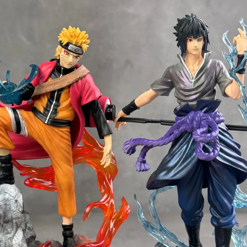 Naruto Anime 25cm Action Figure PVC Statue - Uzumaki & Uchiha Characters - Desktop Ornament & Collector's Item