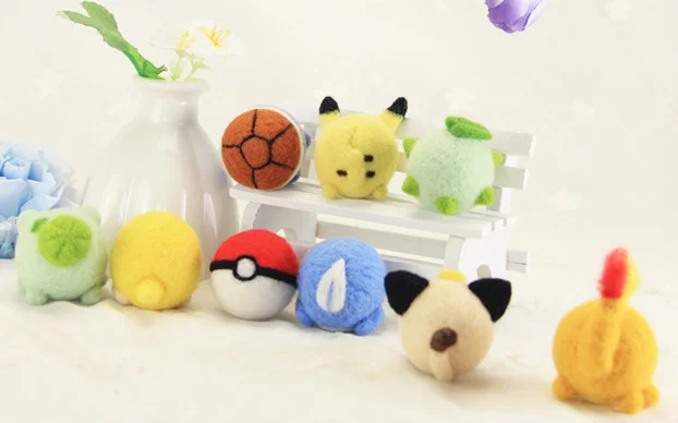 Cartoon Animal Set Wool Needlepoint Kit Keychain