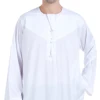 Saudi Arabic Men's Robe Long Sleeve Muslim Islam Clothing Turkey Kaftan Dubai Abaya Men Jubba Thobe Dress Abaya Daffah Dishdasha