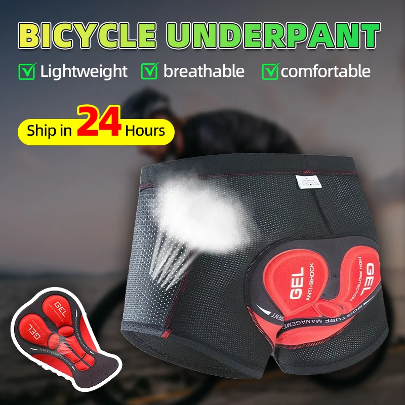 Breathable Cycling Shorts Gel Pad Shockproof Mesh MTB Bike Shorts Road Bicycle Underwear Man cycling shorts