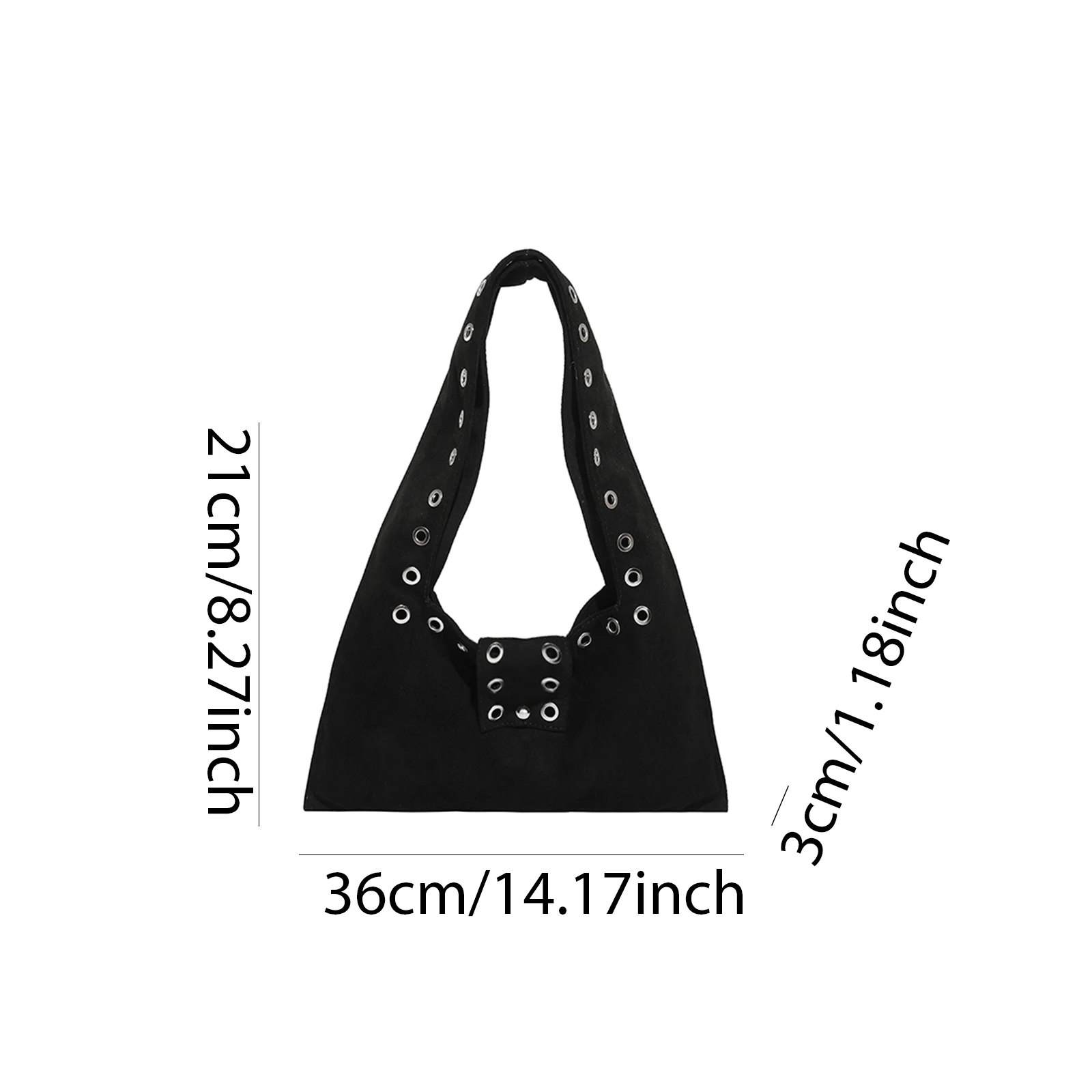 Retro Faux Suede Rivet Tote Bag Large Work Purses Slouchy Tote Handbag Locomotive for Women Travel Winter Fall