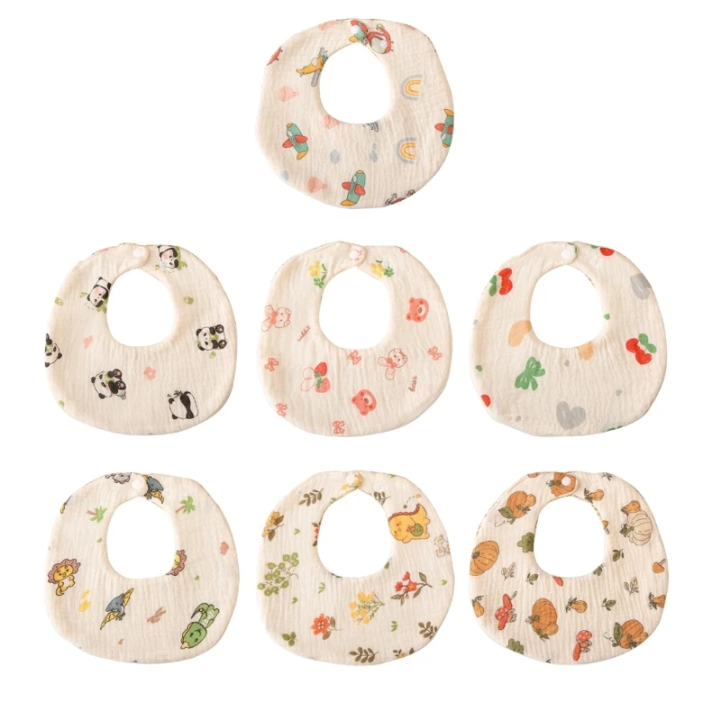 

K5DD 6-слойный нагрудник для кормления ребенка, маленький шейный платок, впитывающий слюни, полотенце, мягкая и дышащая ткань