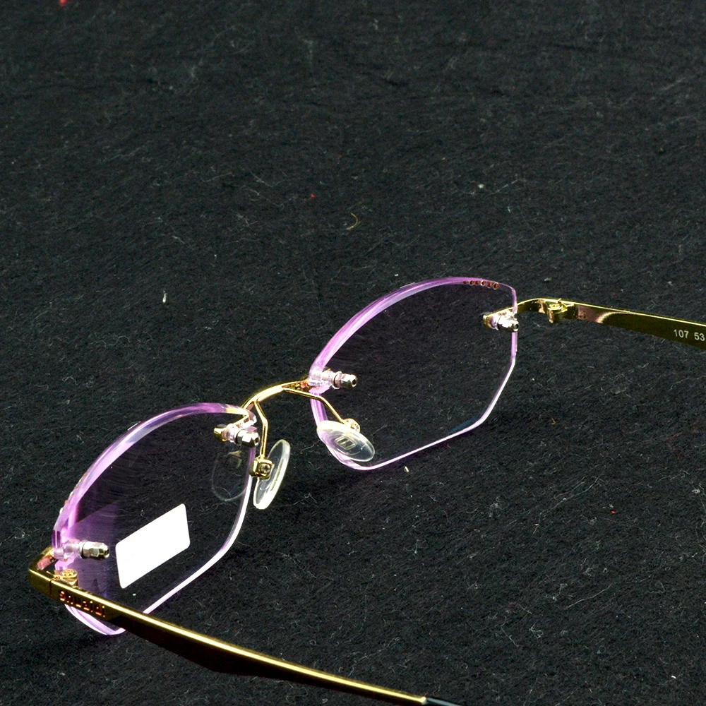 Handcrafted rimless Rectangle Women Fashion Reading Glasses +0.75 +1 +1.25 +1.5 +1.75 To +4 5
