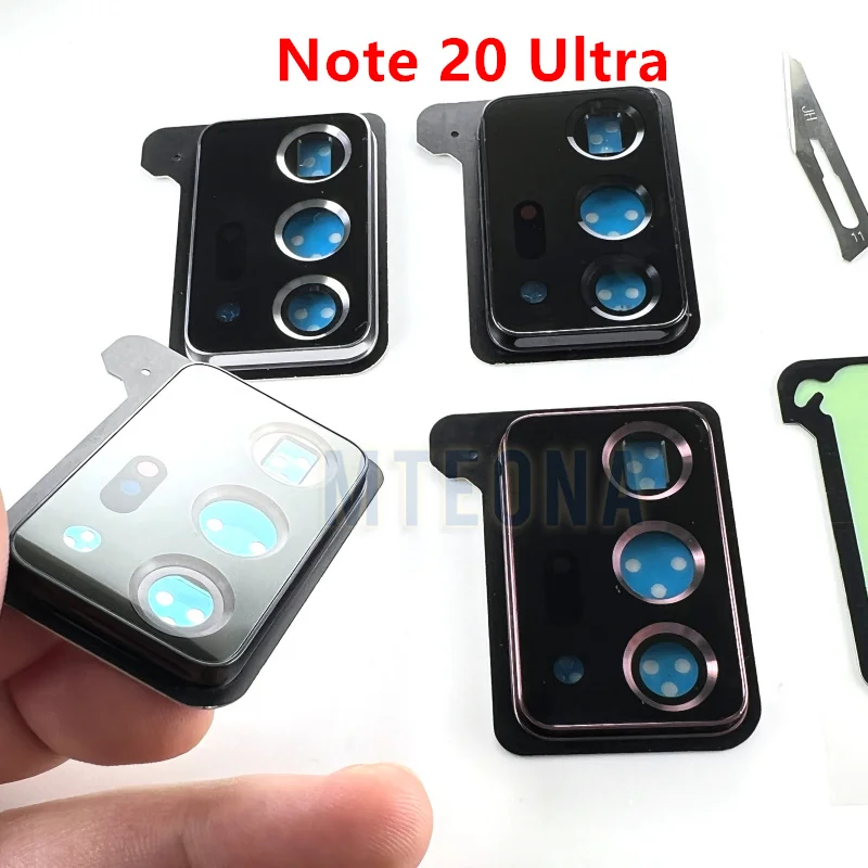 삼성 Galaxy Note 20 Ultra 하우징 후면 후면 카메라 유리 렌즈(커버 프레임 홀더 포함) 교체 수리