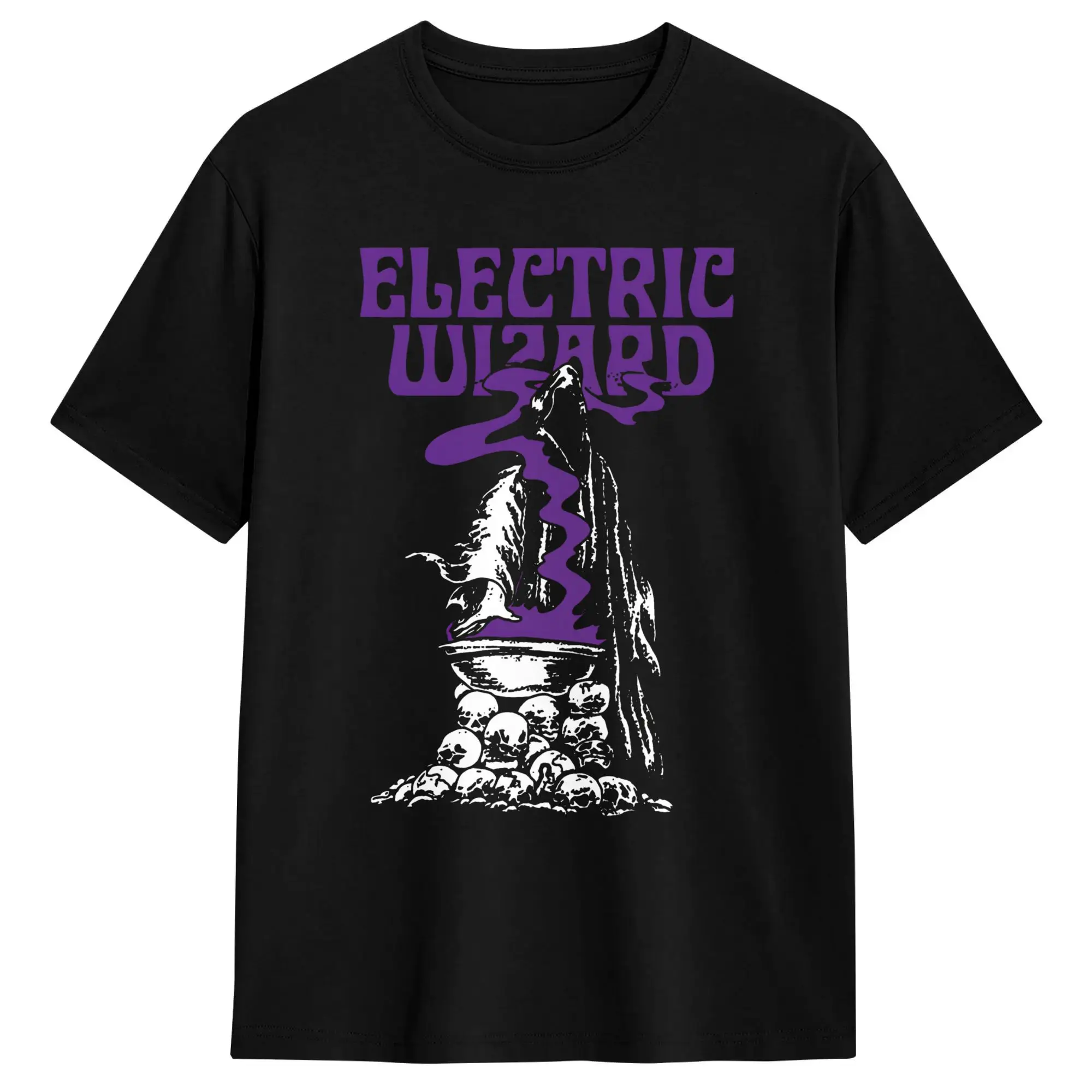 Electric Wizard Herren-T-Shirts, Humor-T-Shirts, kurzärmeliges T-Shirt mit Rundhalsausschnitt, 100 % Baumwolle, große Größen