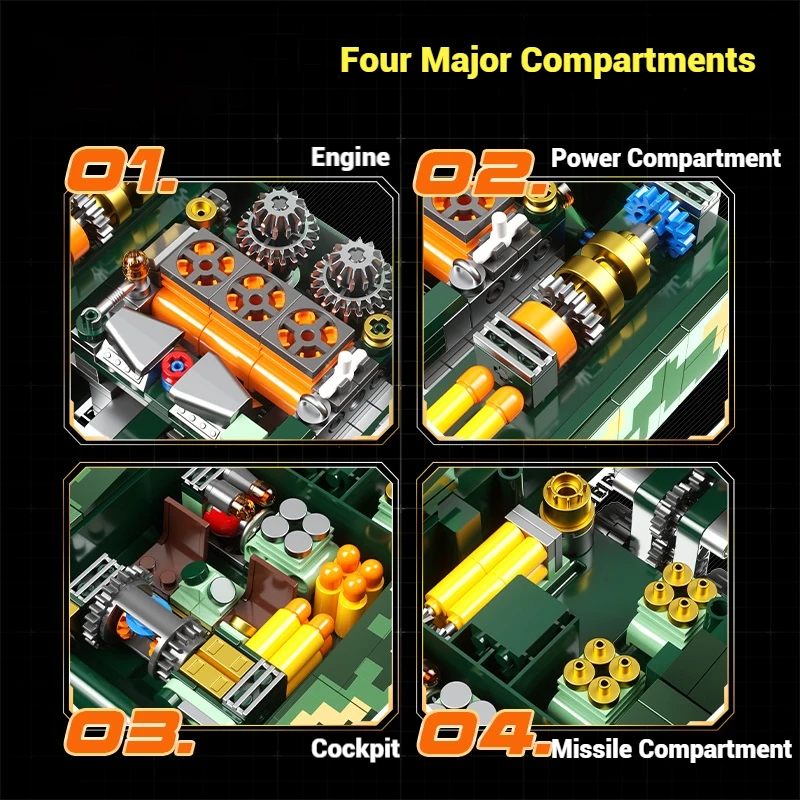 F5-C1003 군용 99A 탱크 조립 블록 DIY MOC 모델 STEM 교육용 홈데코 생일 크리스마스 선물 어린이 남자아이 성인용