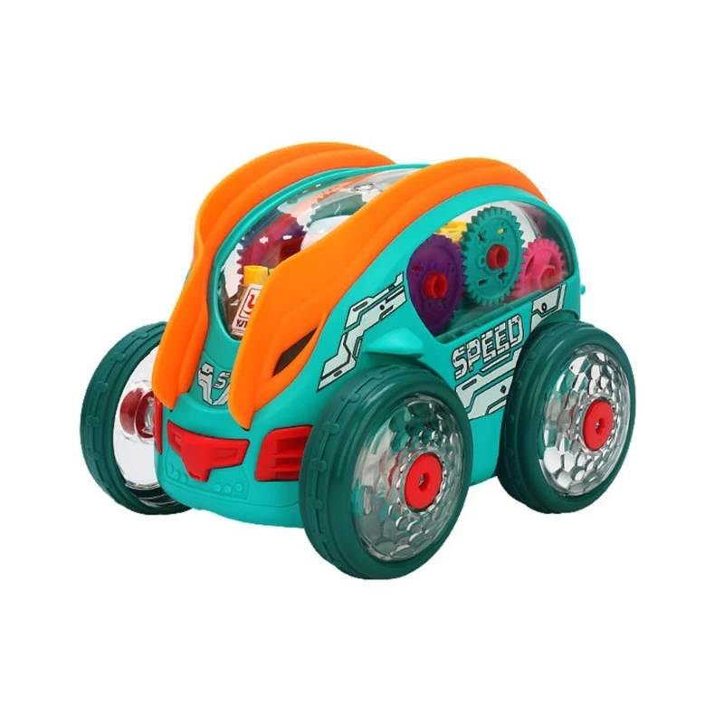 

Y55B Rotating Stunt Car Walking Toy Electric Walking Car Shape Toy for Boy and Girls with Battery-powered Light and Sound