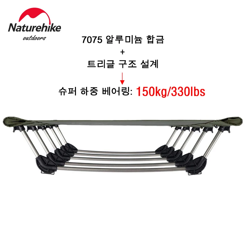 Naturehike Camping beds Compact Ultralight Camping Bed Outdoor Beach Travel Tent Sleeping Fishing Cots Foldable Bed Folding portable folding bed folding camping bed