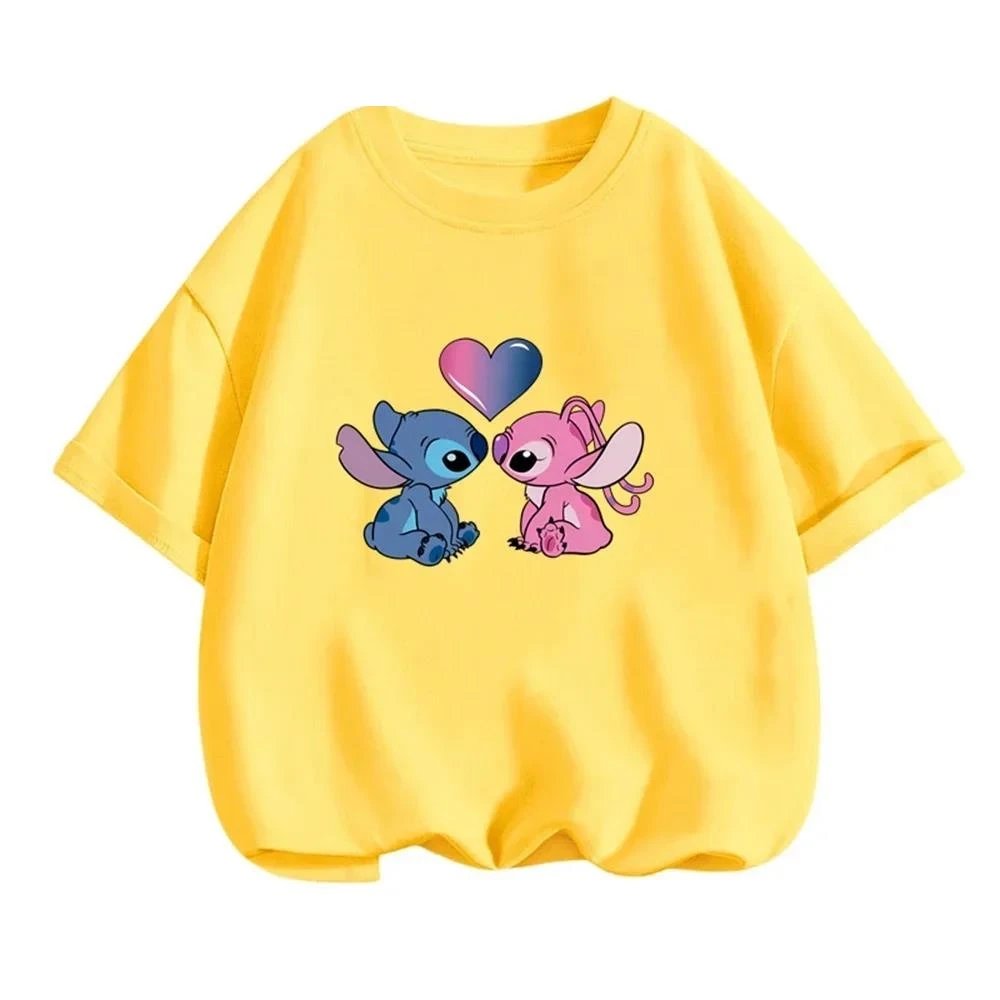 thumbnail image 1 of Camiseta 2024 para niños de 3 a 14 años, top de Lilo Stitch, mono de camión con estampado de dibujos animados kawaii, camiseta para niños, estilo casual de moda, 1 of 5