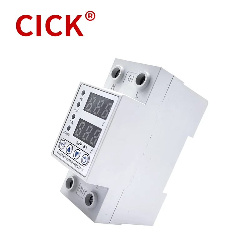 AVP 40A 63A 230V Overvoltage Current Reclosing Protector Under Voltage Protective Dual Digital Display 40A 63A 80A 220V