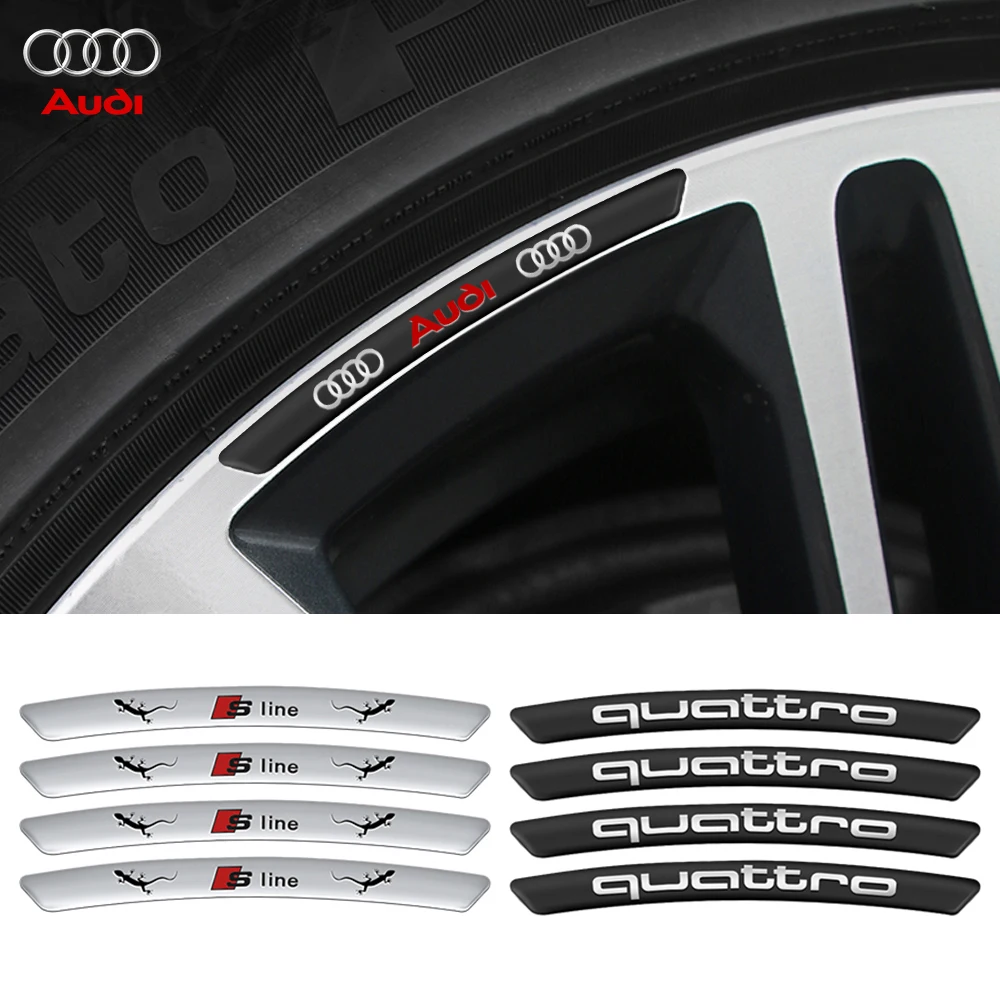4pcs-Aluminum-Car-Wheels-Rims-Stickers-Auto-Badges-Accesories-For-Audi ...