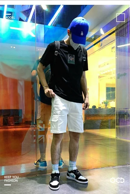 Pantaloni Corti Jeans Neri Estivi Pantaloncini Di Jeans A Punti