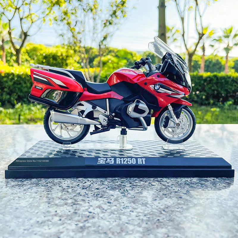 MSZ 1:12 BMW R1250RT Alloy Motorcycle Die Casting Car Model Bicycle Car Model Toy Collection Mini Motorcycle Gift With Light