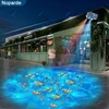 Double pattern water ripple fish projector light advertising logo Outdoor ground atmosphere lighting custom door sign spotlights 1