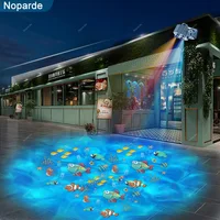 Double pattern water ripple fish projector light advertising logo Outdoor ground atmosphere lighting custom door sign spotlights 1