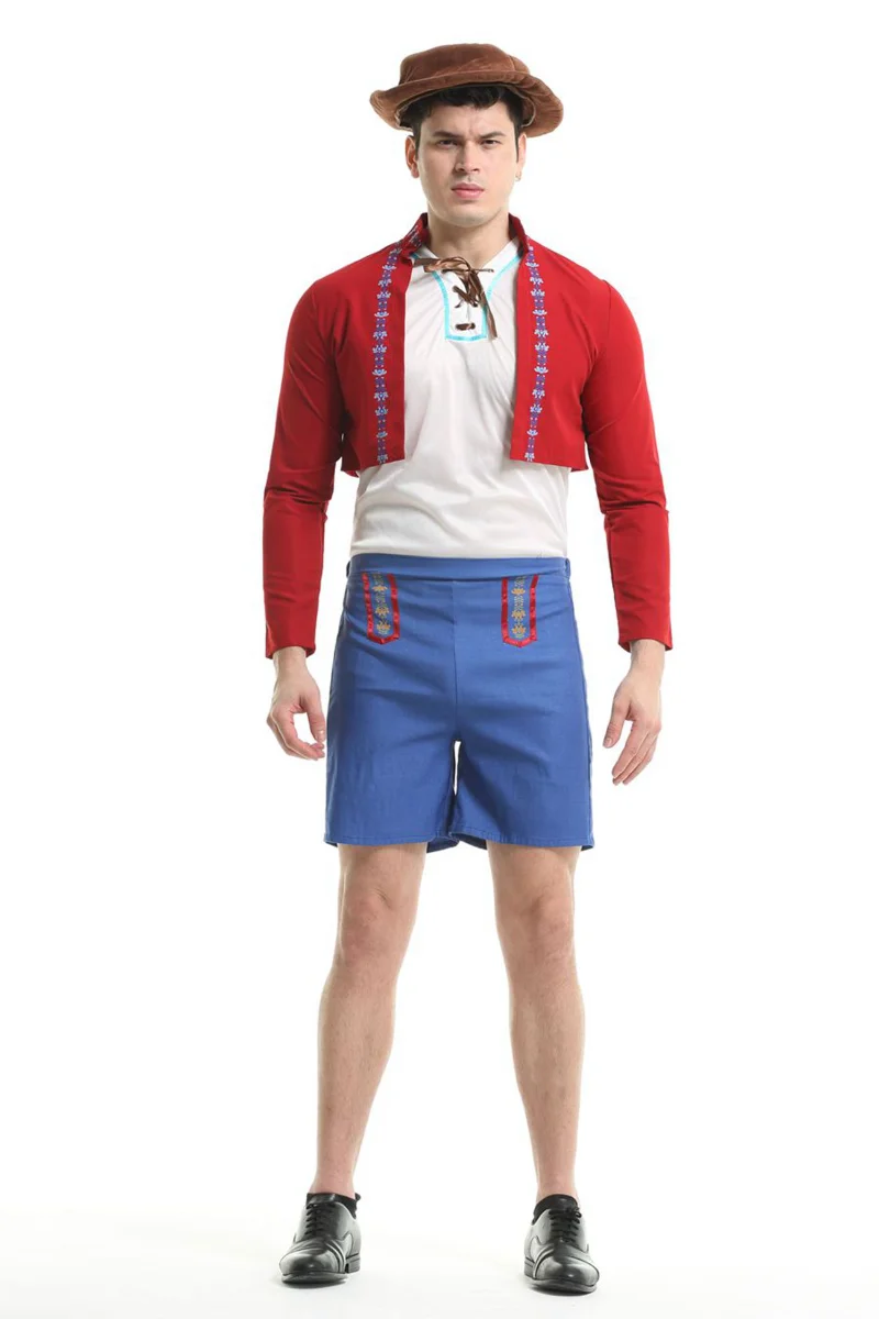 

German Oktoberfest Bavaria Traditional Beer Man Cosplay Costume Halloween Carnival Party Western Cowboy Parent-Child Fancy Dress