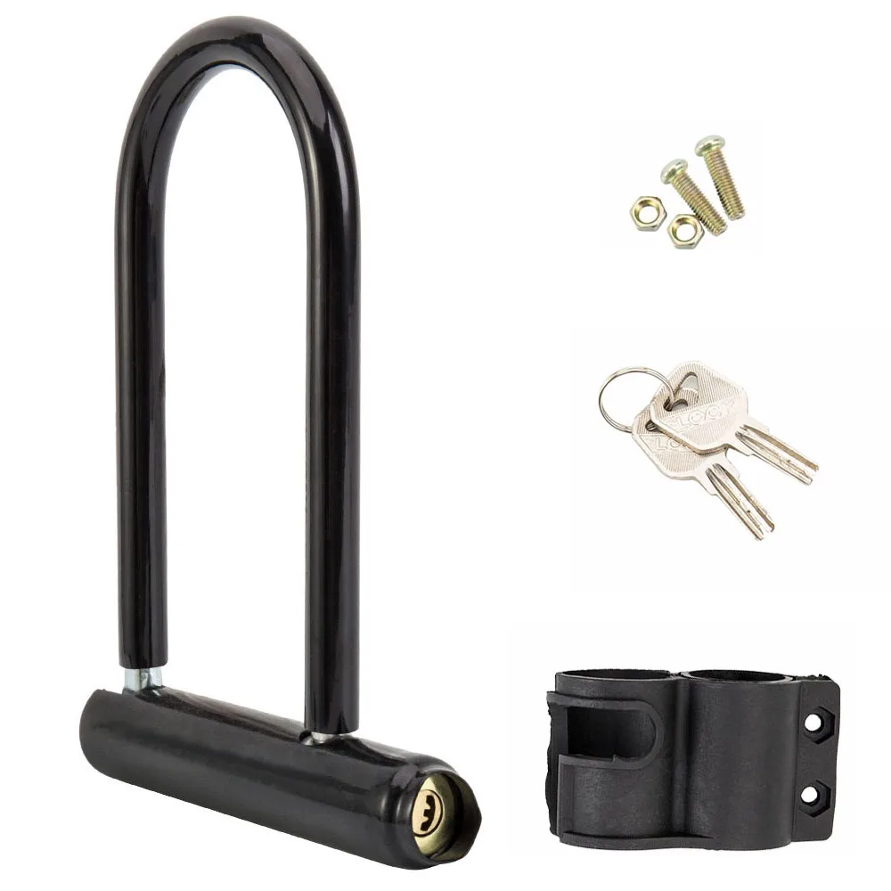 Bicycle U-Lock Portables Heavy Duty Waterproof Anti-Theft Security Motorcycle Scooter Cycling Bike Wheel Lock With Key