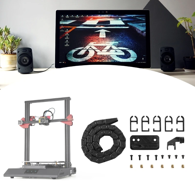 Bambu Lab P1P 용 드래그 체인, 초경량 드래그 케이블 체인 조립 키트, 오픈 타입 와이어 체인, 3D 프린터 액세서리
