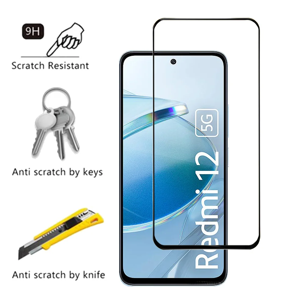 HD Protective Glass Redmi 12 4G/5G Screen Protectors Redmi Note 12 Pro  Tempered Glass & Camera Lens Film Redmi Note 12S Pelicula Cristal Templado  For