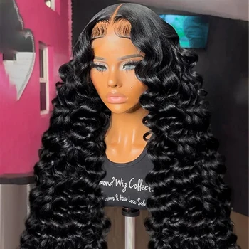 Brazilian Loose Deep Wave 13x4 Lace Front Wigs Human Hair for Women HD Transparent Lace Frontal Wigs Pre-Plucked With Baby Hair 1