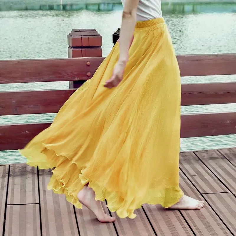ตัวเลือกสินค้า กระโปรงชายหาดชีฟองโบฮีเมียน