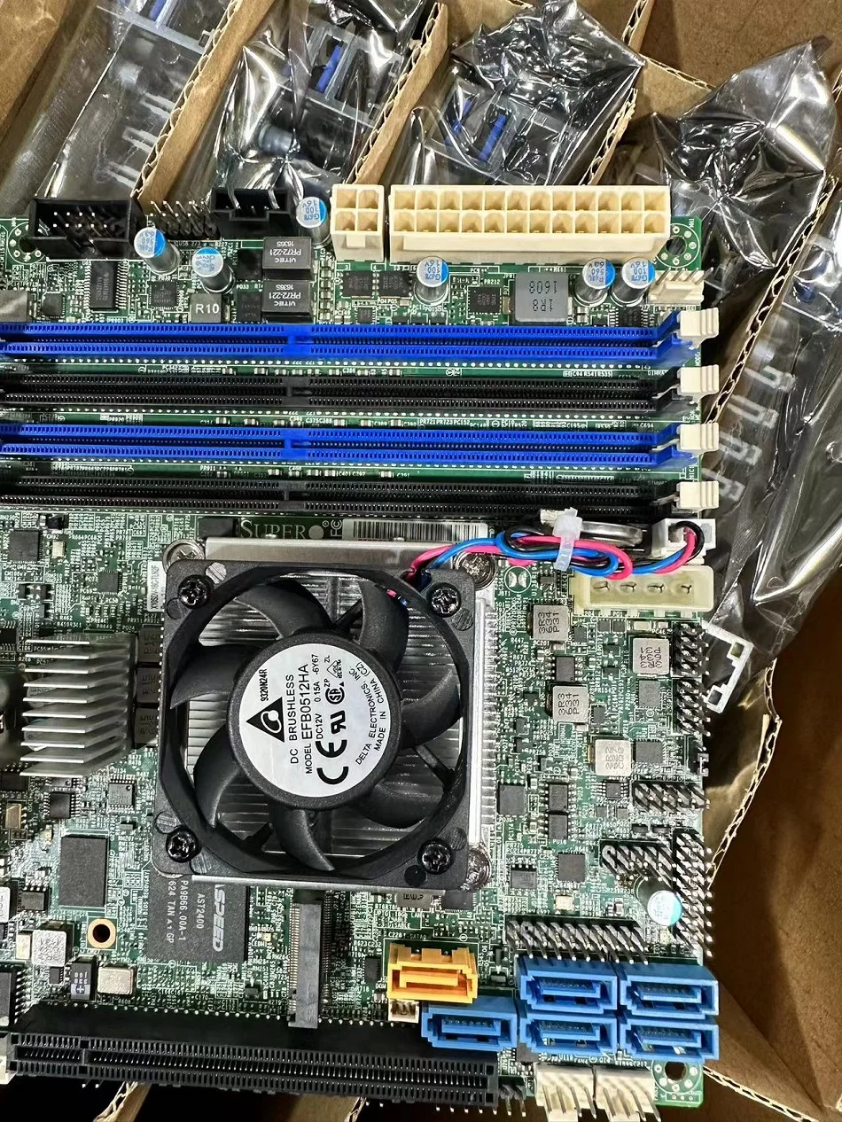 X10SDV-16C-TLN2F 서버 ITX 마더보드, XEON D1581, 듀얼 10 기가비트 이더넷 포트