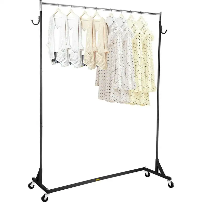 

Z Rack, Industrial Grade Z Base Garment Rack, Height Adjustable Rolling Z Garment Rack, Sturdy Steel Z Base Clothing Rack w/ Loc