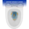 One-Piece Toilet Cyclone Flush Dual Flush 1.1/1.6 GPF Comfort Soft-Close Seat Ivory White, 12" Rough-In, 27.6 x 14.6 x 28.5 6