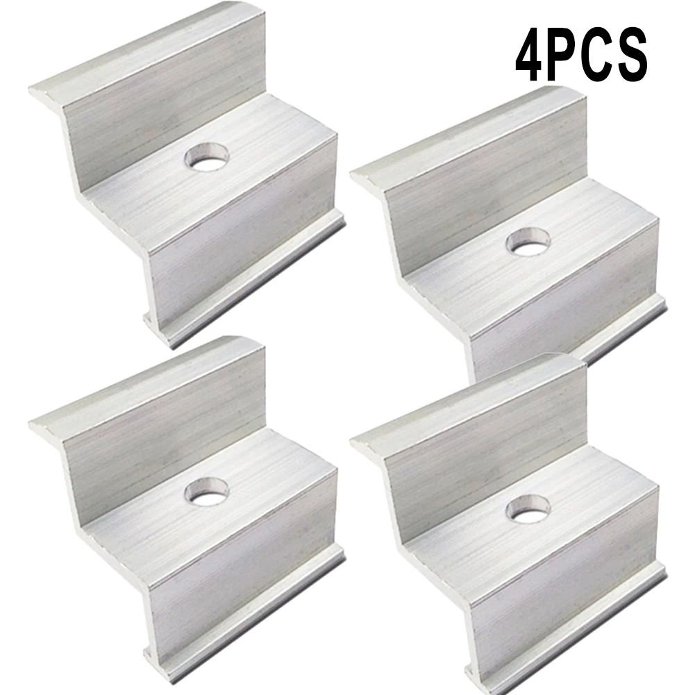 

4/10Pcs End Clamp Module Premium Photovoltaic Solar Aluminum End Clamp 35/40mm Module Height Assembly Can Withstand Extreme Weat
