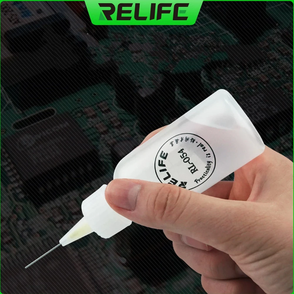 Empty Liquid Bottle Alcohol Bottle Liquid Dispenser RELIFE RL-054 50ML Solvent Bottle Needle Tip Soldering Cleaning Flux Alcohol Oil Dispensing Plastic Hand Bottle Cleaner