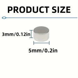 Versatile Round Magnets for Home & Office - 5x3mm (50pcs 5x3mm)