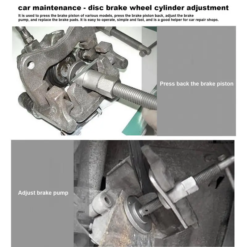 Disc Brake Caliper Wind Back Tool Kit Auto Tool For Disc Brake Adjuster Ergonomic Handle Brake Pad Disassembly Tool For Light