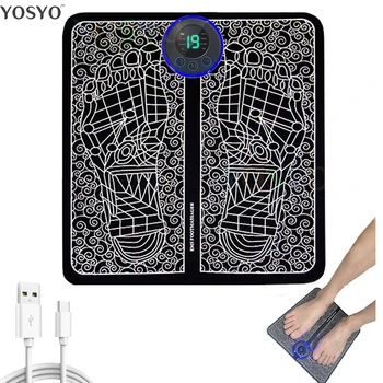 Foot Massage Pad Electric Sole Massage Tool USB Charging Convenient Fast Suitable for Home and Travel Black 1
