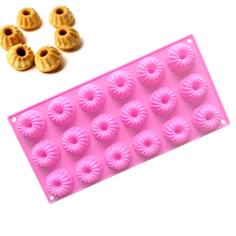 Mini Donut Schokolade Form 3D Swirl Gummy Silikon Form Pudding Süßigkeiten Fondant Moule Kuchen Dekorieren Werkzeuge Küche Zubehör – Detail 9