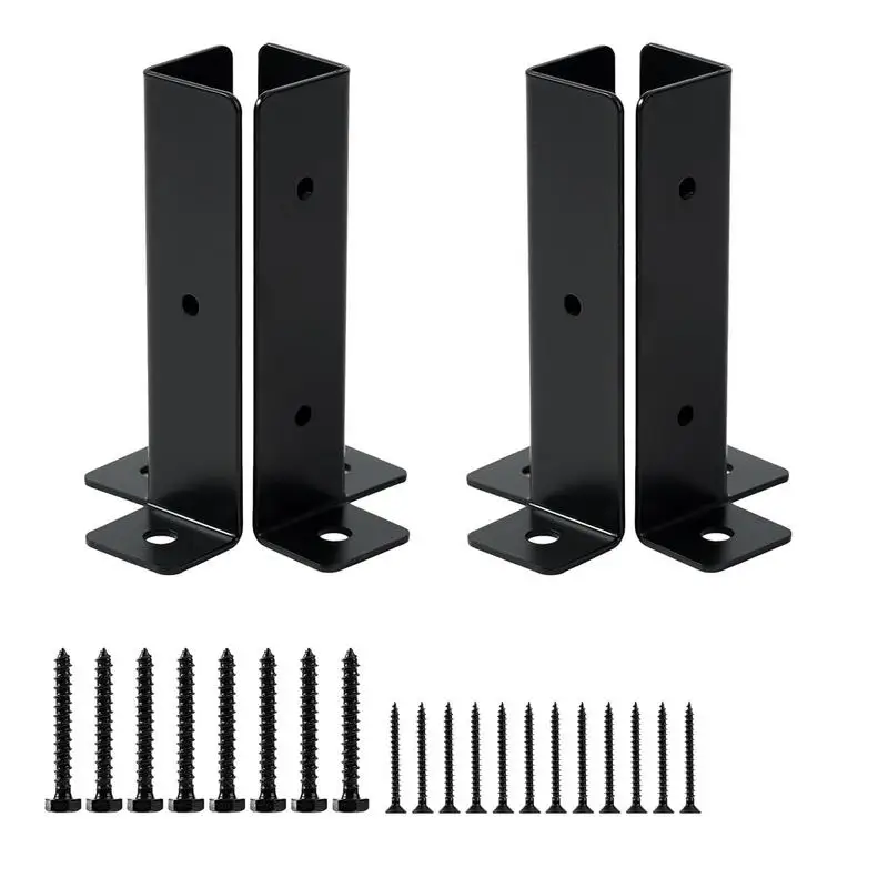 

4pcs Post Anchor Base Brackets Heavy Duty Adjustable Deck Post Anchor Fence Post Base Support For Pergola Railing Post Fence