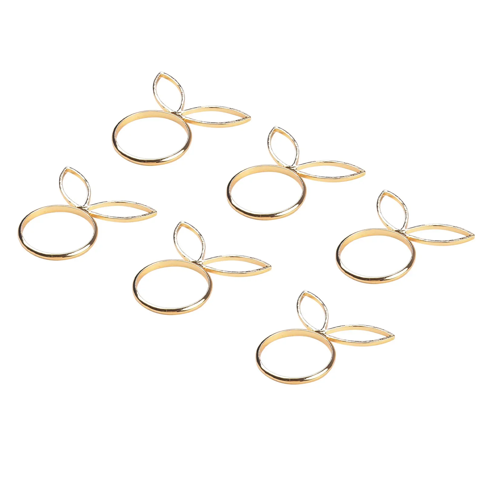 Rabbit Ears Napkin Rings Easter Weddings Holiday Dining Table Decorations Supply Bunny Head Napkin Stand Racks 6Pcs