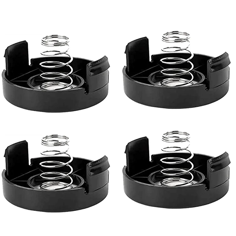 

4PCS 682378-02 Spool Cover Cap with Spring Compatible with Black + Decker GLC12 GL250 GL310 GL360 Strimmer Replacement
