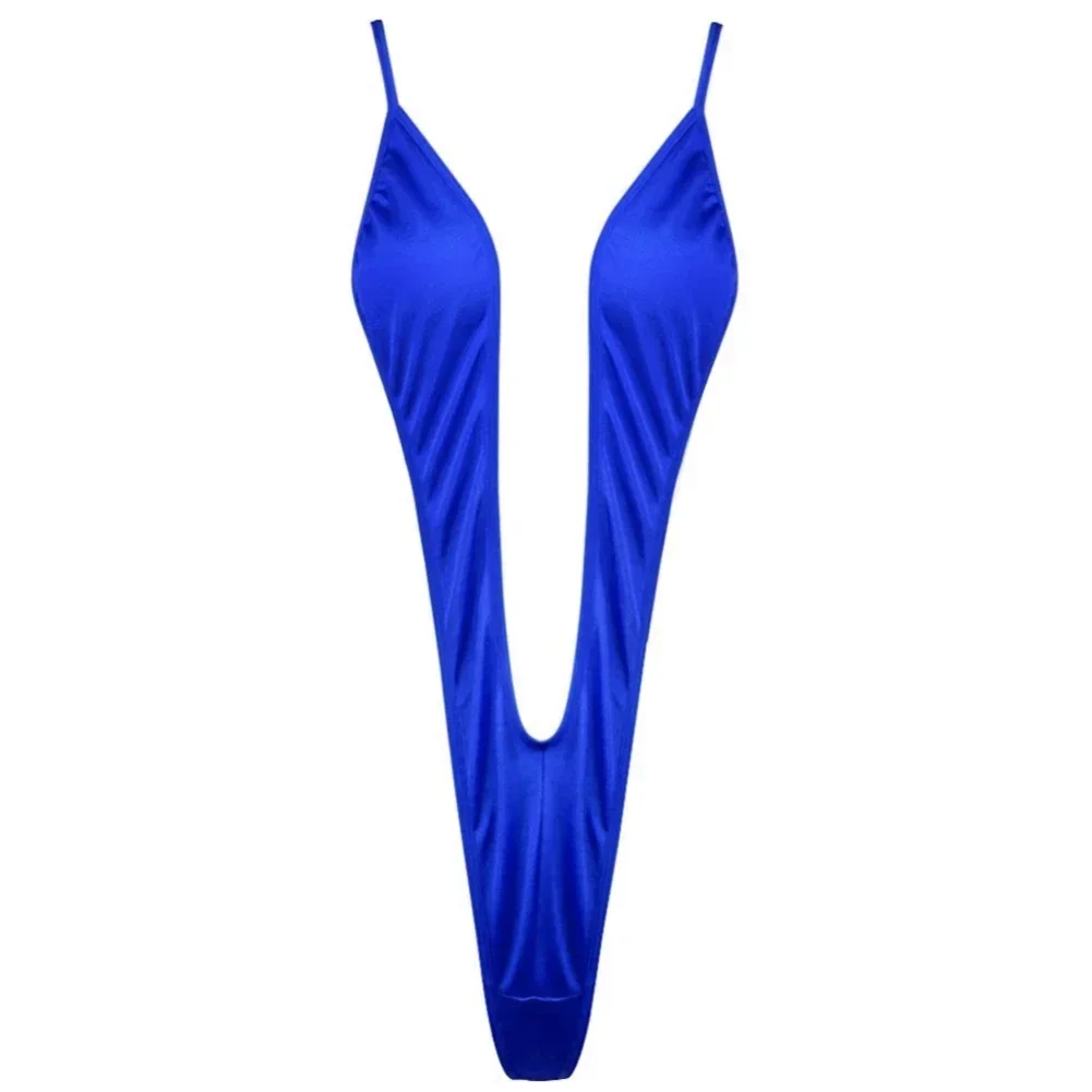 Female Sexy Lingerie Backless Bodysuit Deep V Three Point Bikini Swimsuit Temptation Suspenders Tight Thin Women Bikinis