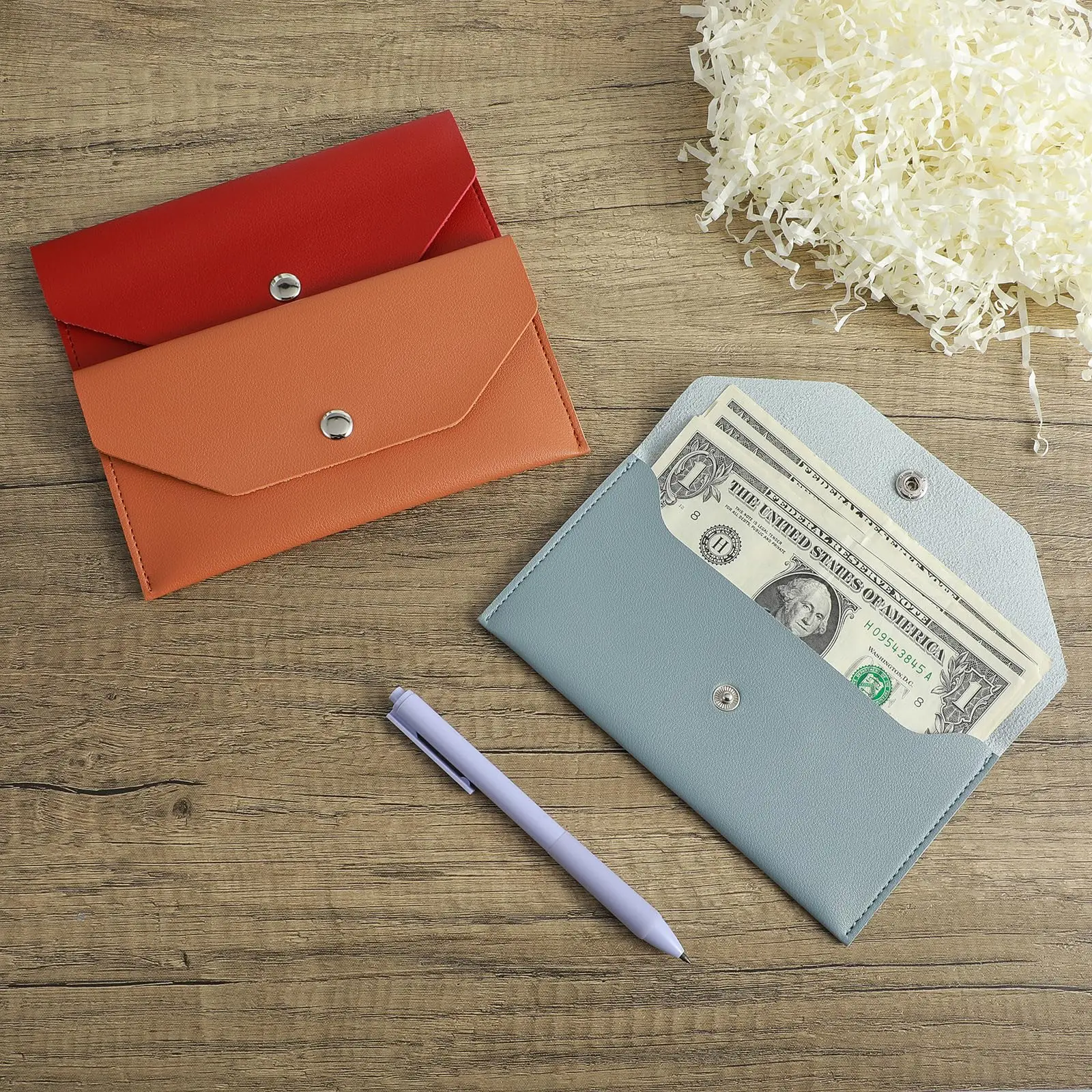 PU Leather Envelope Wallet Classic Fashion Women's Cash Wallet Money Clutch Bag Multifunctional Female Purse Card Holder